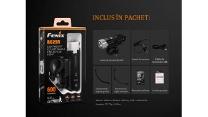 Fenix BC25R - Lanternă bicicletă - 600 Lumeni - 106 Metri Fenix BC25R - Lanternă bicicletă - 600 Lumeni - 106 Metri
